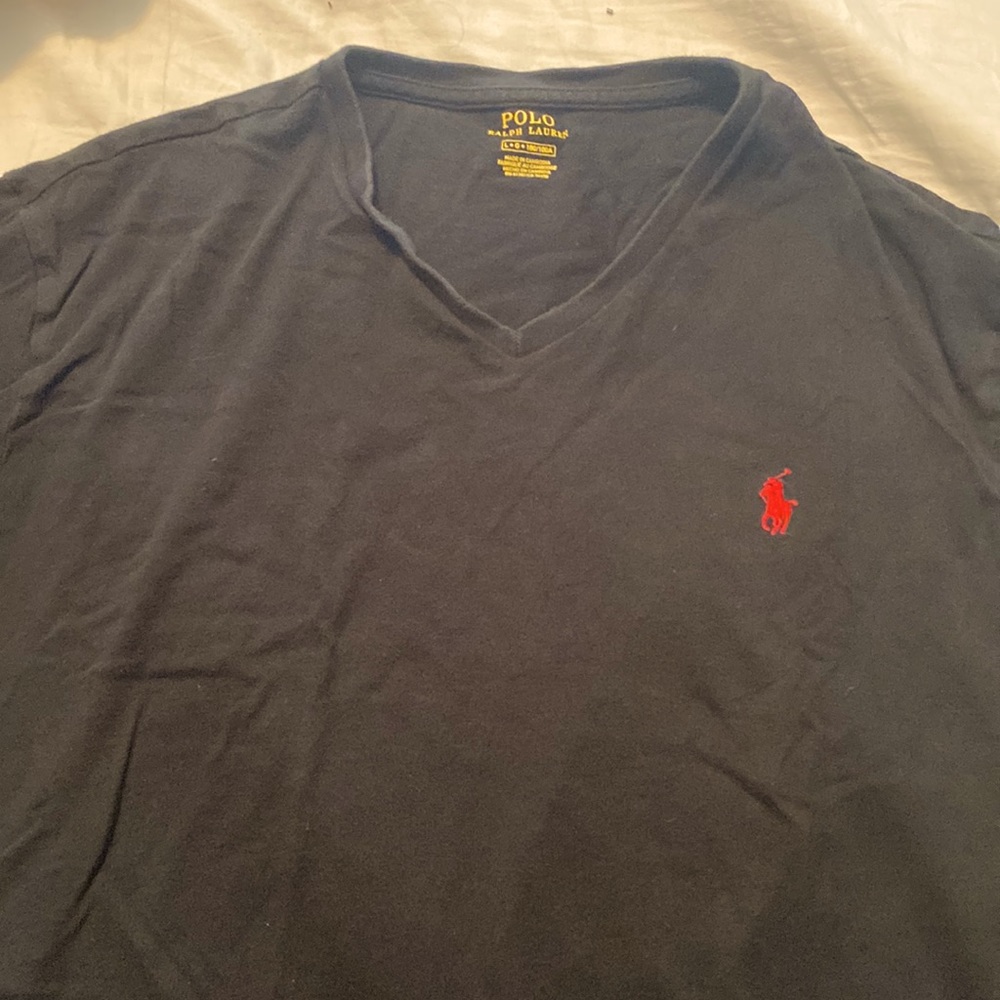 Black polo v neck